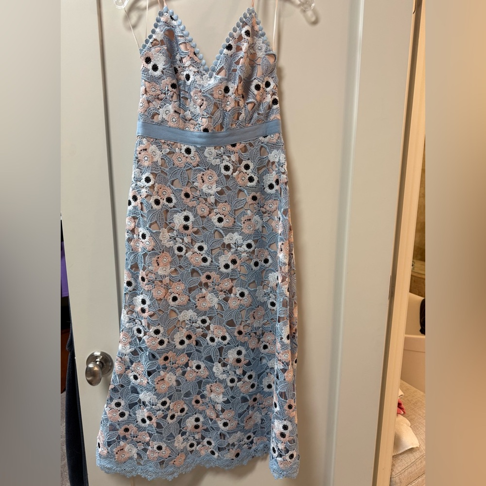 Talulah laced poppy midi dress